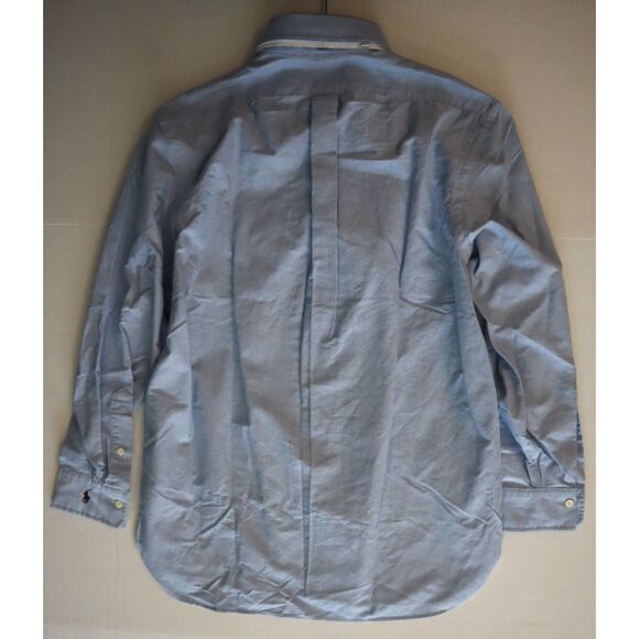 Polo Ralph Lauren Men's Sz M Blue Morehouse Custom Fit Oxford Button Up - Picture 13 of 13